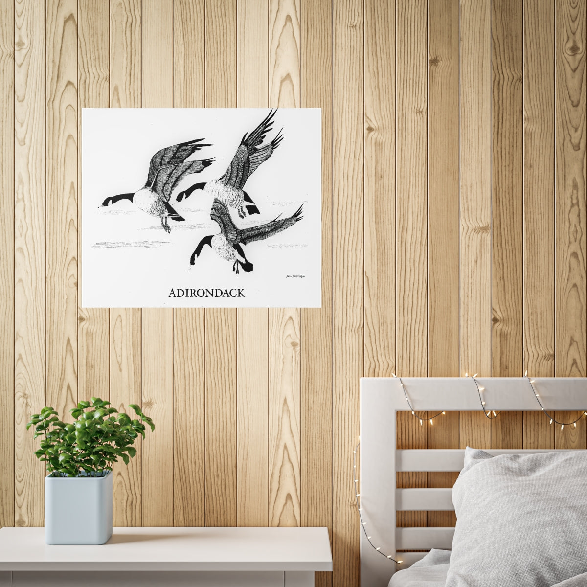 JanssenARTS Adirondack Geese Flying Print