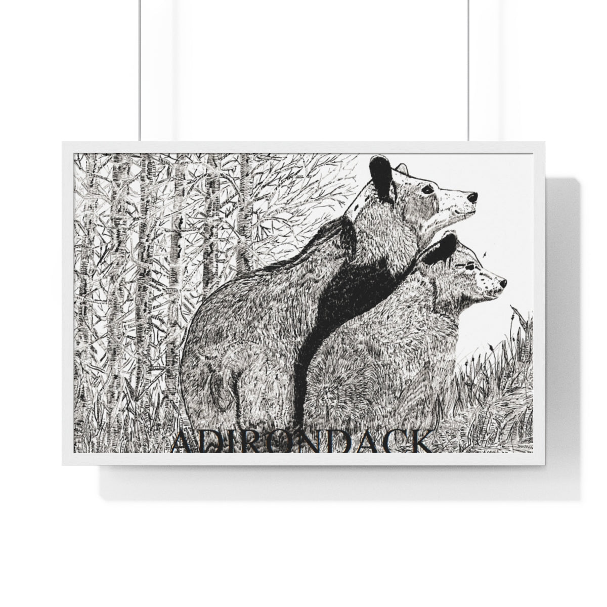 JanssenARTS Adirondack Black Bears Framed Print