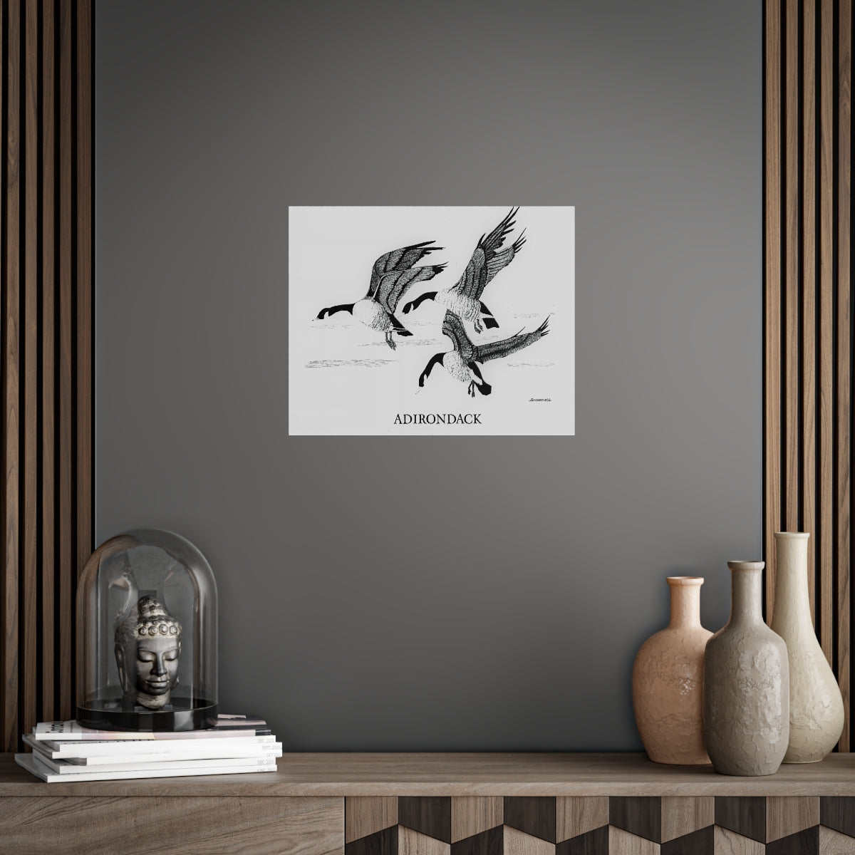 JanssenARTS Adirondack Geese Flying Print