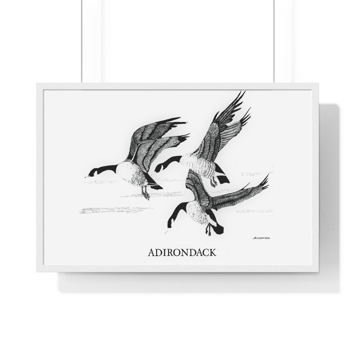 JanssenARTS Adirondack Geese Flying Framed Print