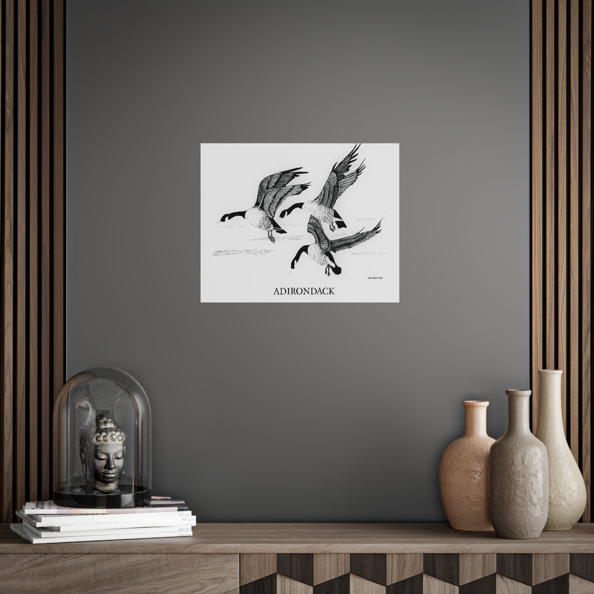 JanssenARTS Adirondack Geese Flying Print