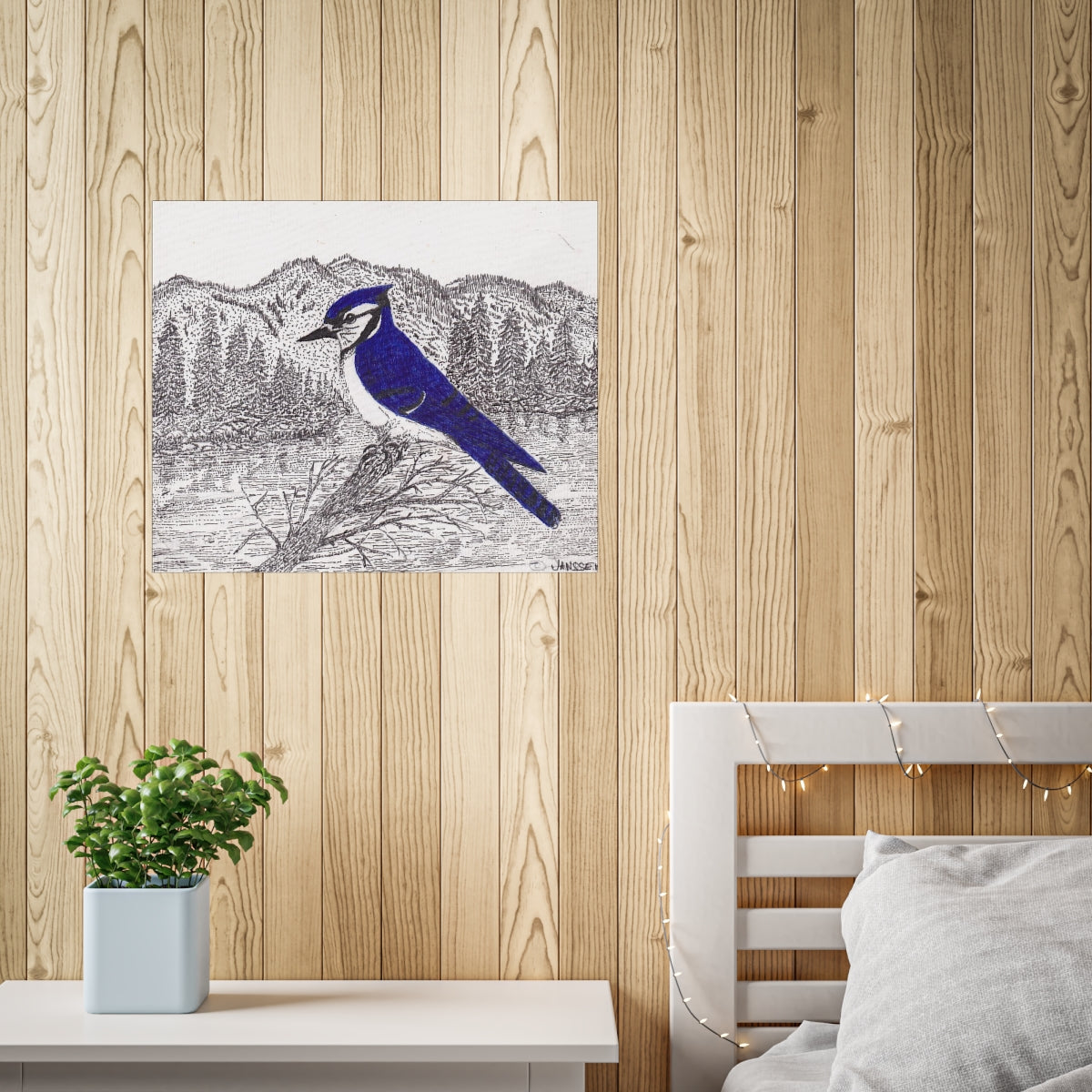 JanssenARTS ADK Blue Jay Print