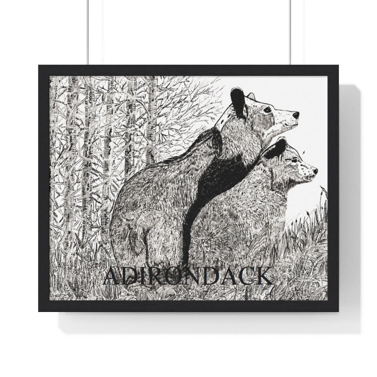 JanssenARTS Adirondack Black Bears Framed Print