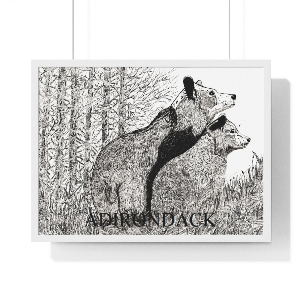 JanssenARTS Adirondack Black Bears Framed Print