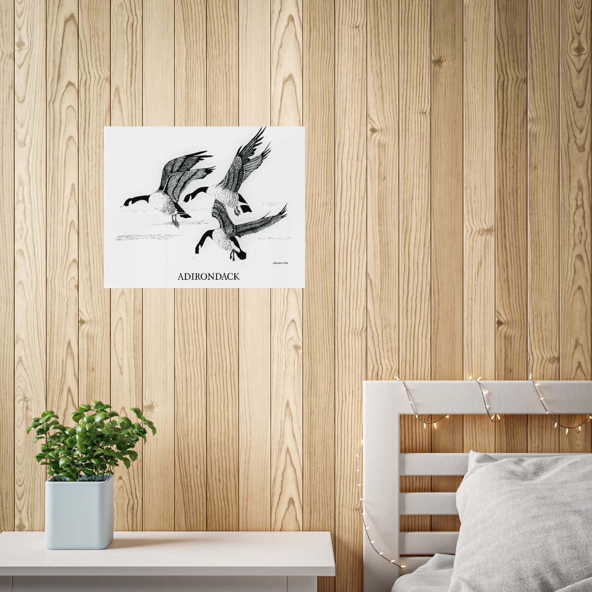 JanssenARTS Adirondack Geese Flying Print