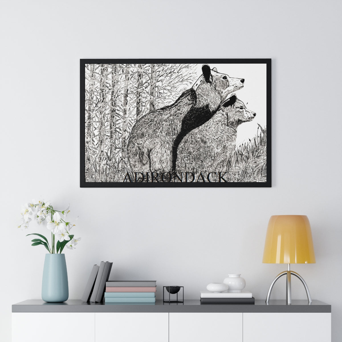 JanssenARTS Adirondack Black Bears Framed Print