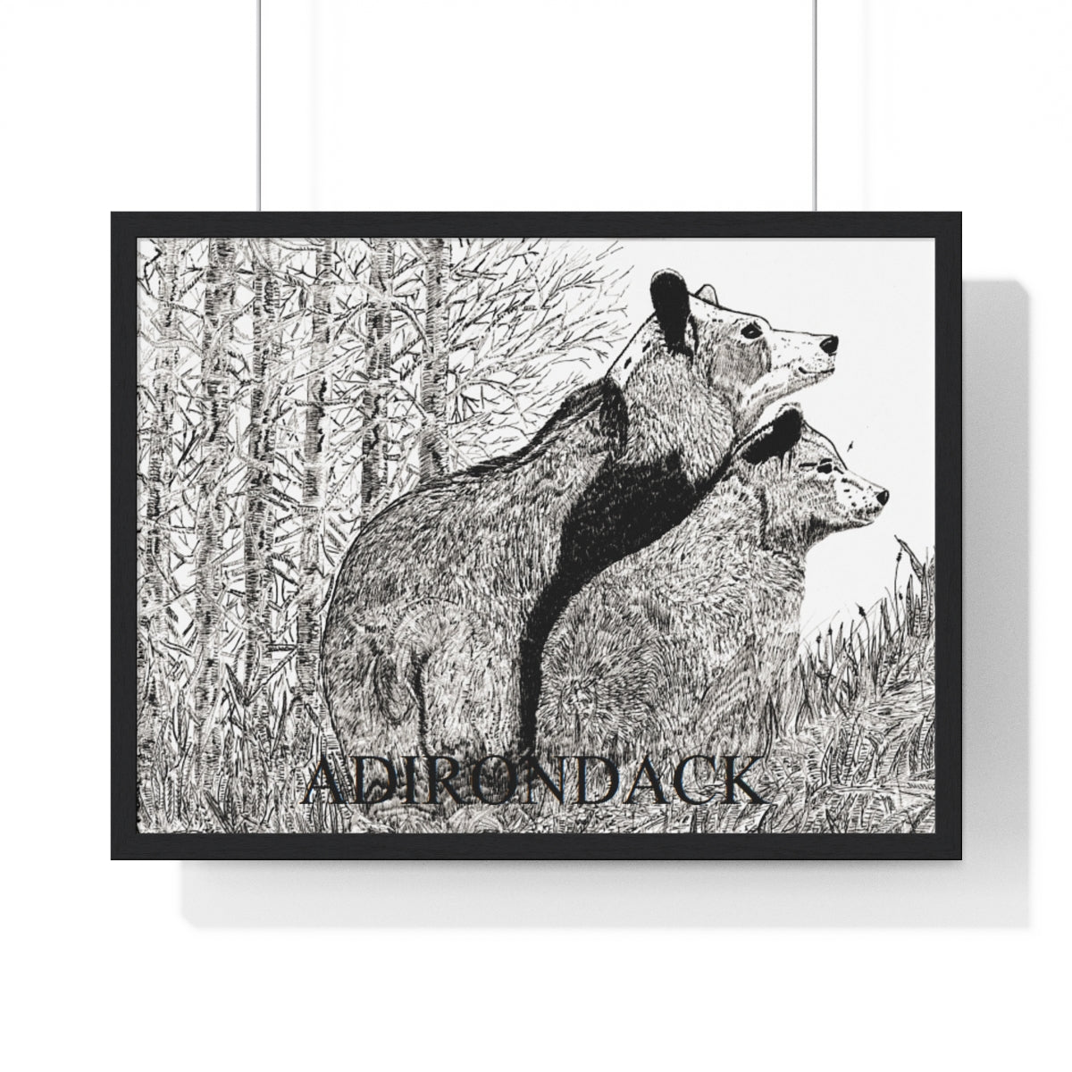 JanssenARTS Adirondack Black Bears Framed Print