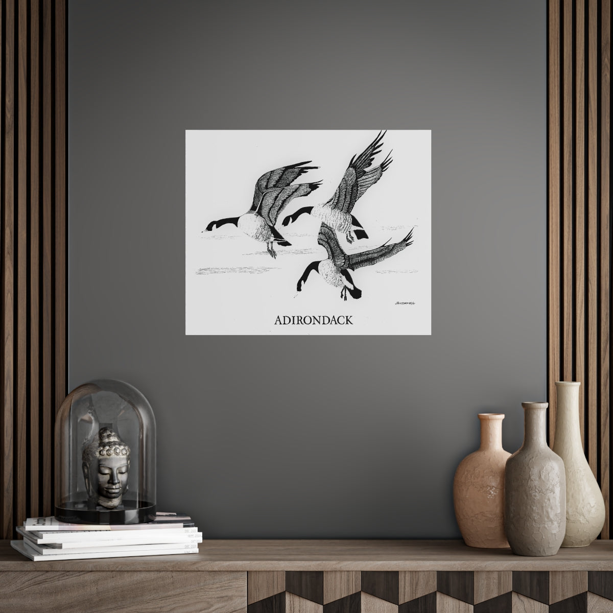 JanssenARTS Adirondack Geese Flying Print