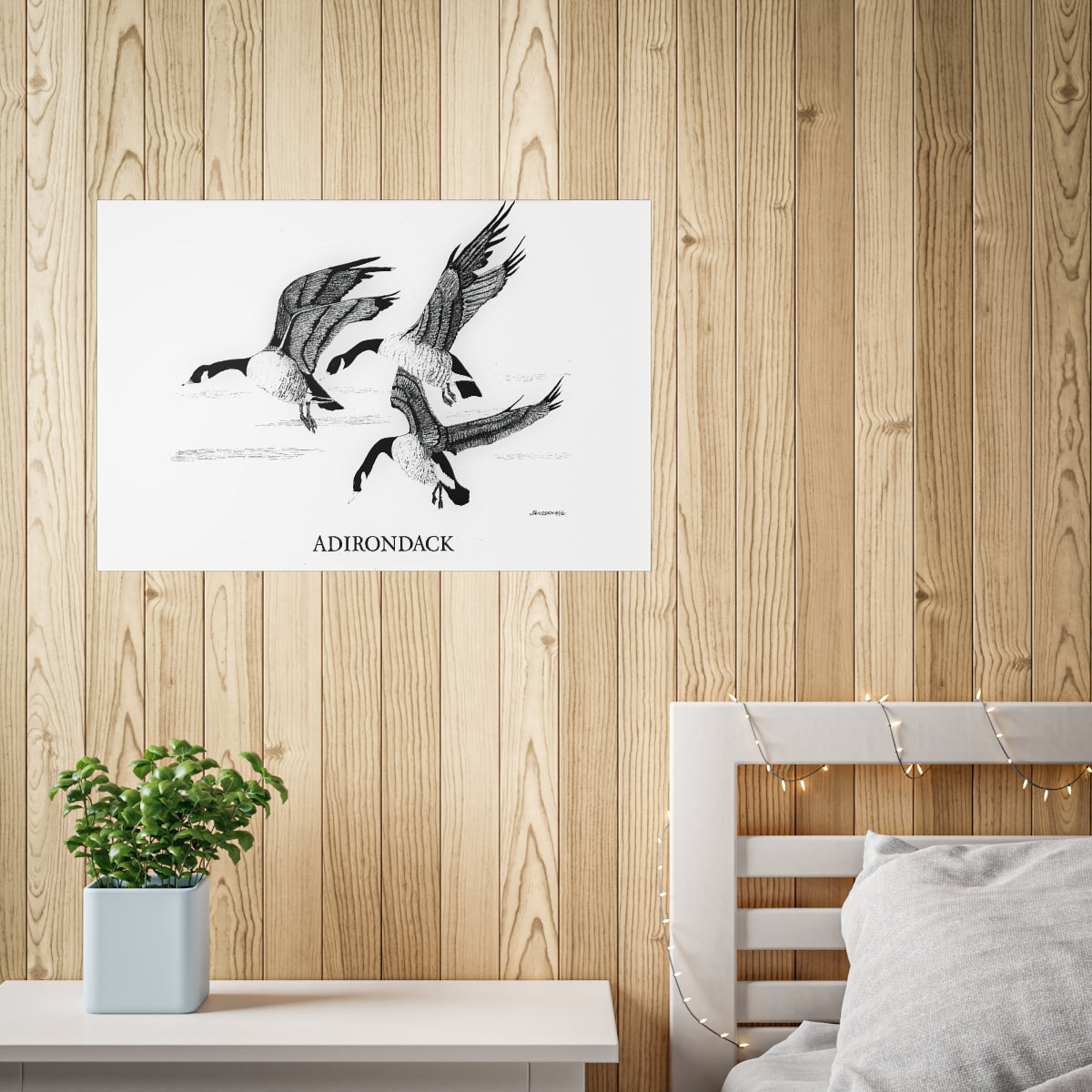 JanssenARTS Adirondack Geese Flying Print