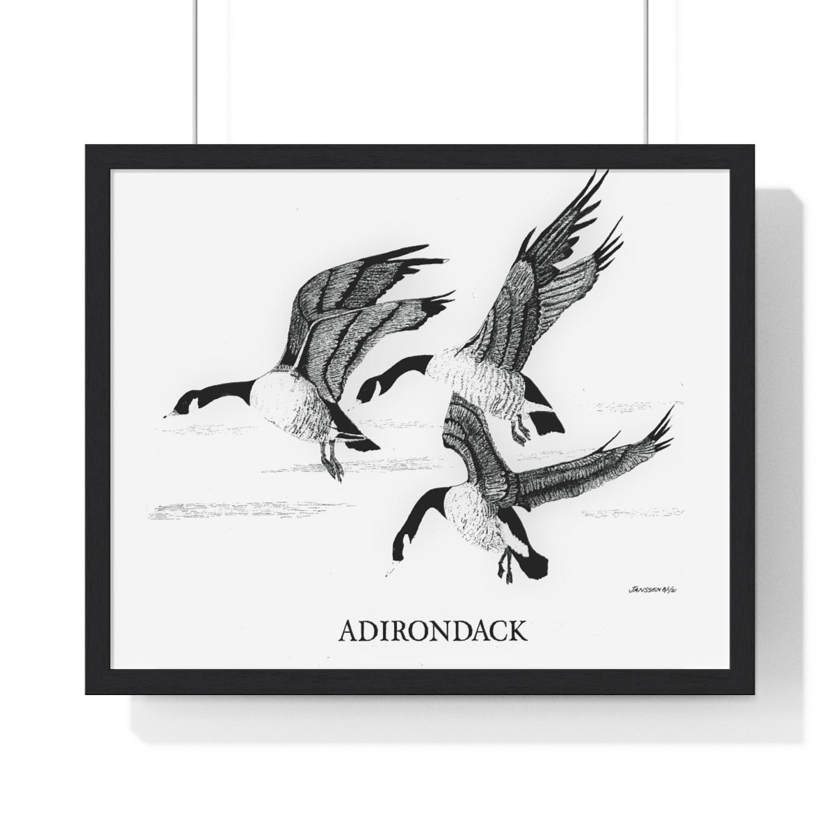 JanssenARTS Adirondack Geese Flying Framed Print