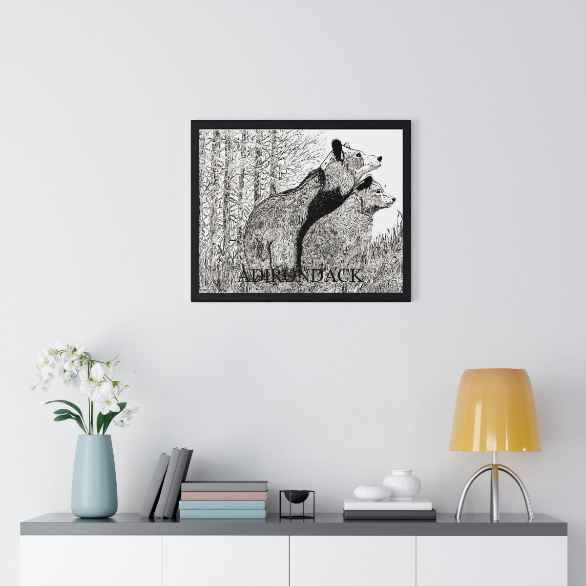 JanssenARTS Adirondack Black Bears Framed Print