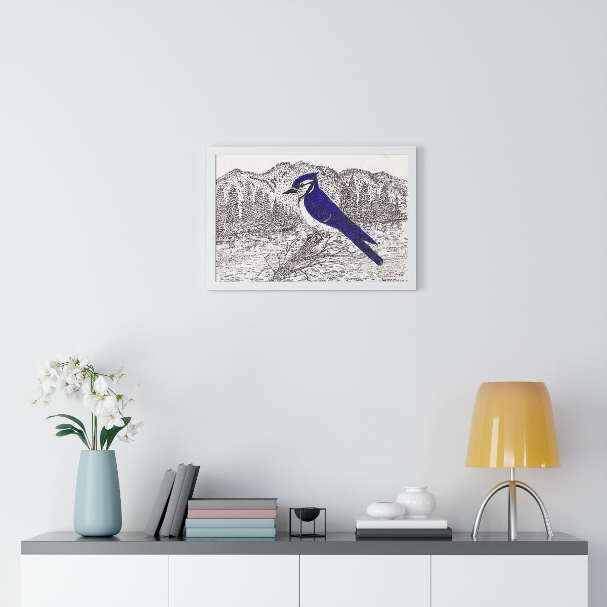 JanssenARTS ADK Blue Jay Framed Print