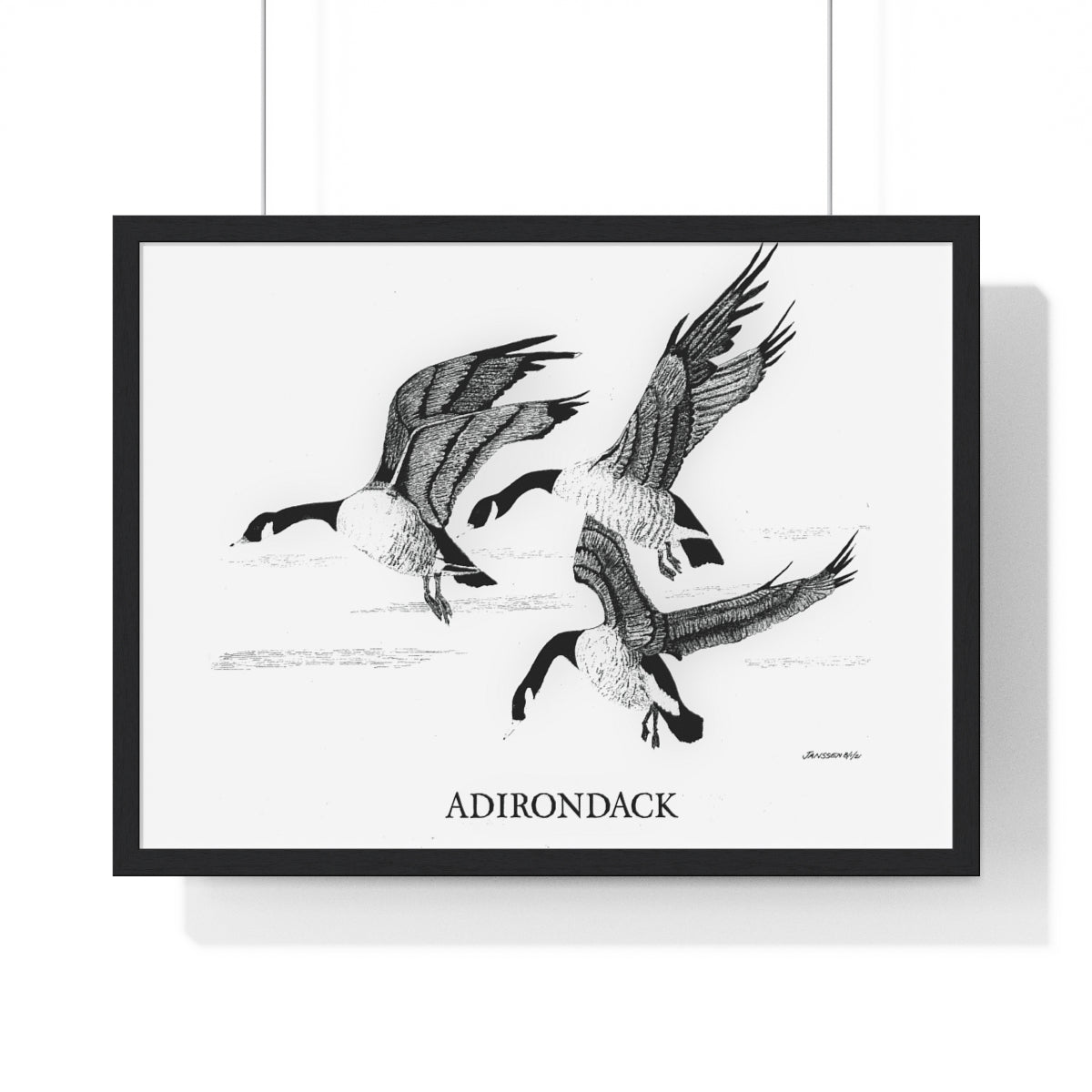 JanssenARTS Adirondack Geese Flying Framed Print