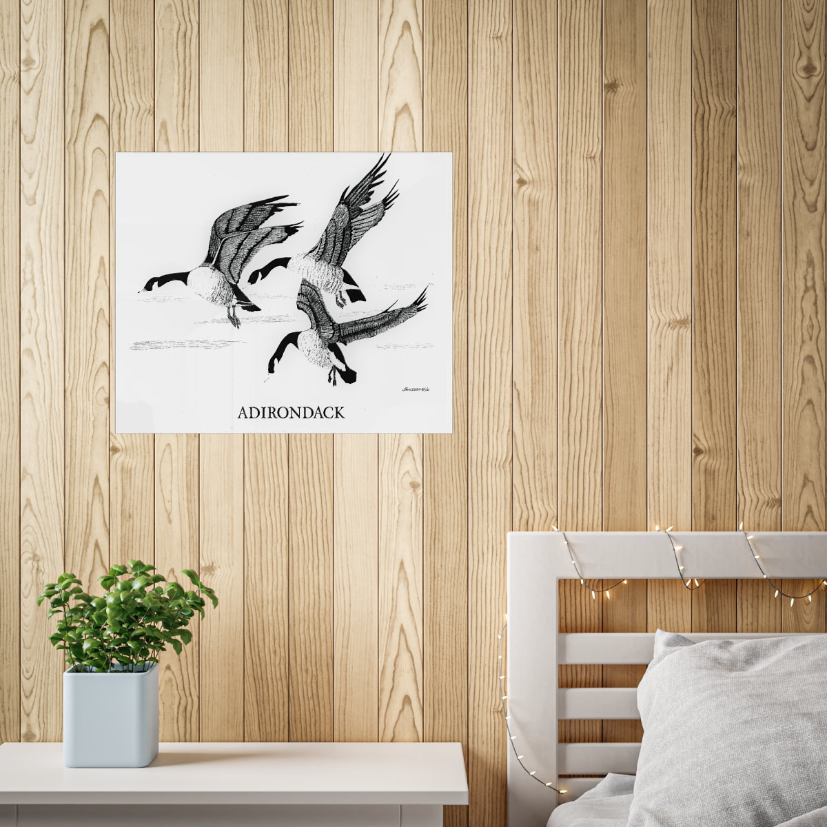 JanssenARTS Adirondack Geese Flying Print