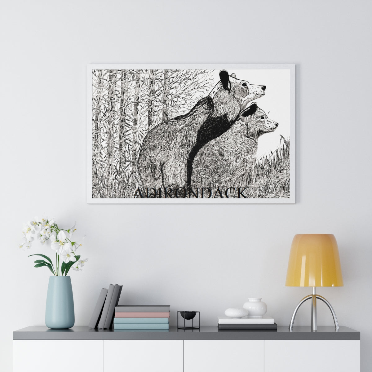 JanssenARTS Adirondack Black Bears Framed Print