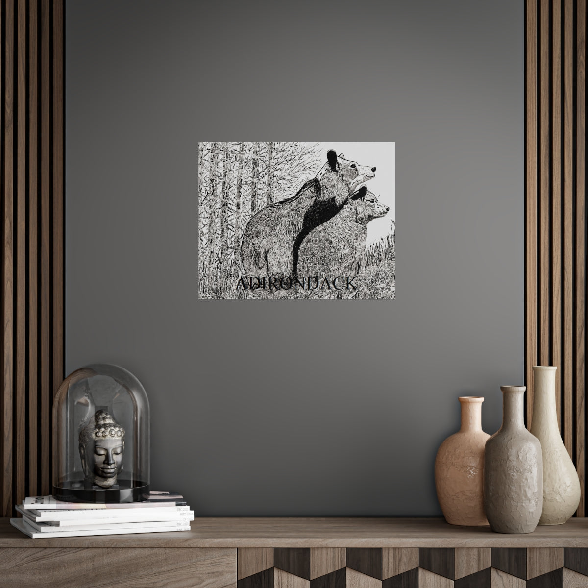 JanssenARTS Adirondack Black Bears Print