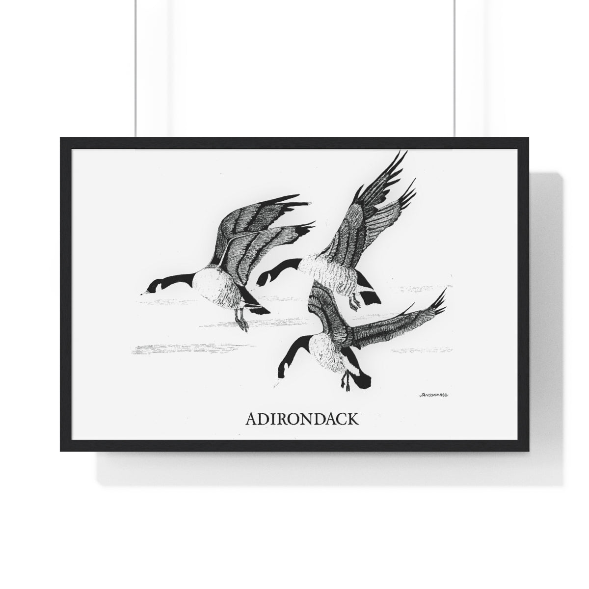 JanssenARTS Adirondack Geese Flying Framed Print